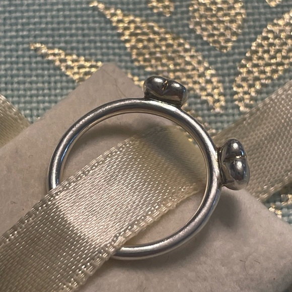Sterling silver heart stacking ring - Picture 2 of 3